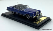 1979 Lincoln Continental Town Car, Blue/Black 1:64 Diecast Model Car by Sun Star