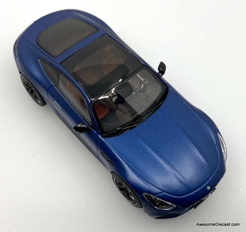 2023 Mercedes AMG GT43, Matte Blue 1:43 Diecast Model Car by I-Scale