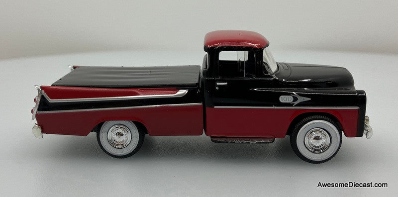 Denver Diecast 1:48 1957 Dodge Sweepside Pick-Up, Black/Red