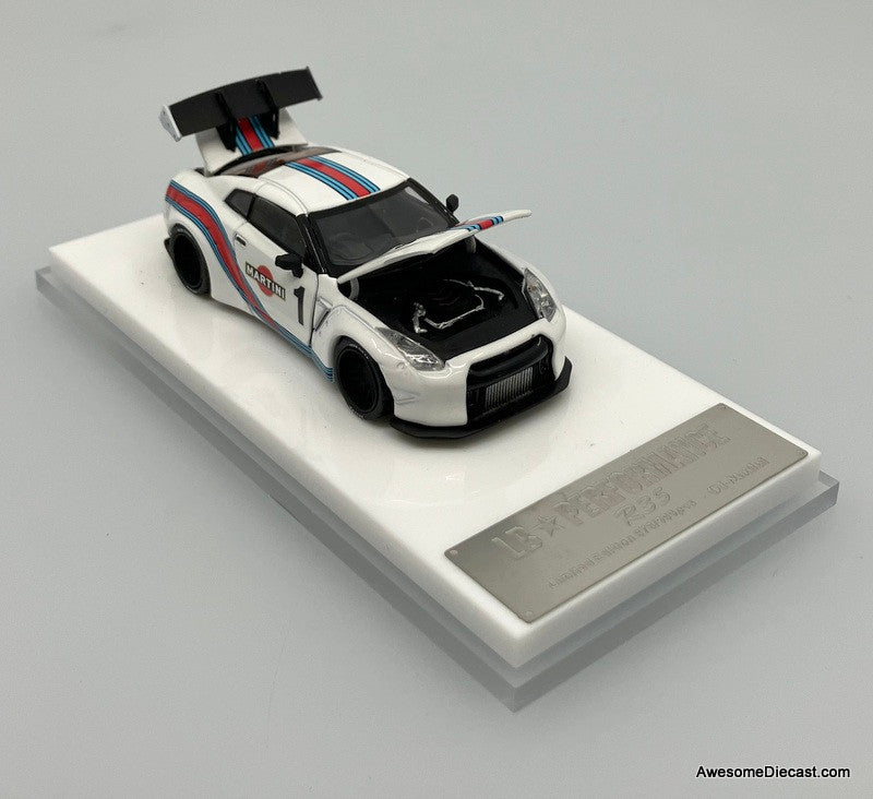 Old Time Models 1:64 Nissan Skyline LBWK GT-R R35, Martini Livery