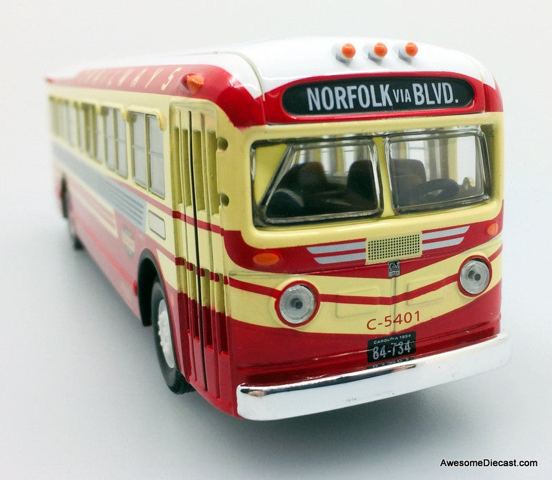 Corgi 1:50 GM Old Look 4515 Carolina Trailways: Destination Norfolk Via Blvd