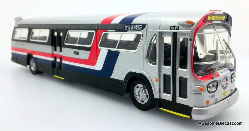 RARE!! Corgi 1:50 GM5300 Fishbowl Bus Chicago Transit Authority