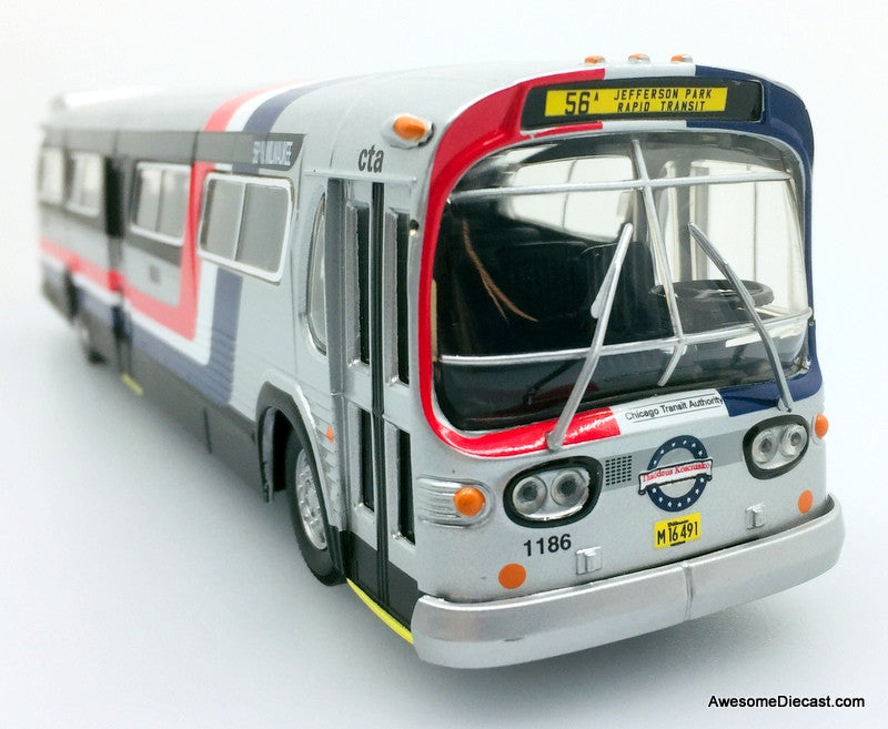 RARE!! Corgi 1:50 GM5300 Fishbowl Bus Chicago Transit Authority