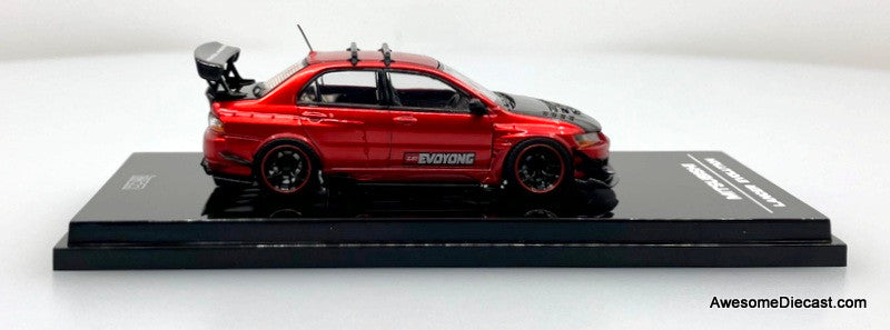 Mitsubishi Lancer Evolution IX, Metallic Red 1:64 Diecast Model Car by IHCM