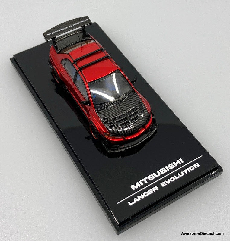 Mitsubishi Lancer Evolution IX, Metallic Red 1:64 Diecast Model Car by IHCM