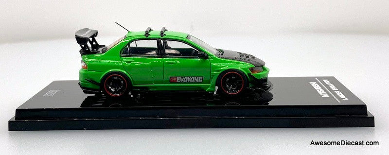 Mitsubishi Lancer Evolution IX, Parrot Green 1:64 Diecast Model Car by IHCM