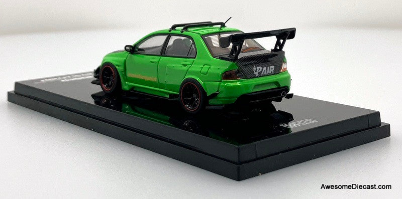 Mitsubishi Lancer Evolution IX, Parrot Green 1:64 Diecast Model Car by IHCM