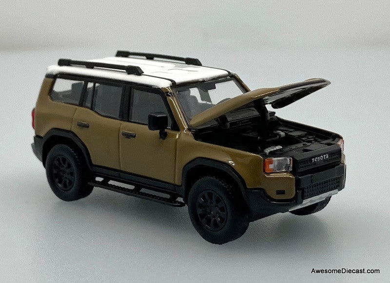 Toyota Land Cruiser 250, Brown/White 1:64 Diecast Model Car by Trends Hobby