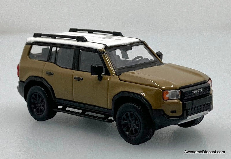 Toyota Land Cruiser 250, Brown/White 1:64 Diecast Model Car by Trends Hobby