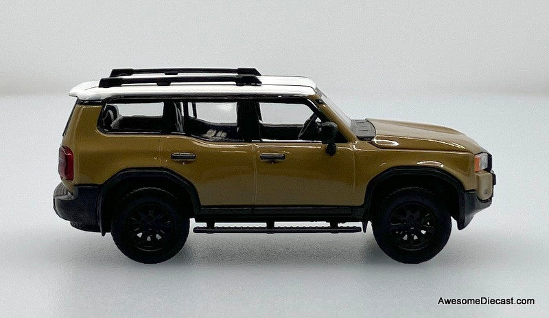 Toyota Land Cruiser 250, Brown/White 1:64 Diecast Model Car by Trends Hobby
