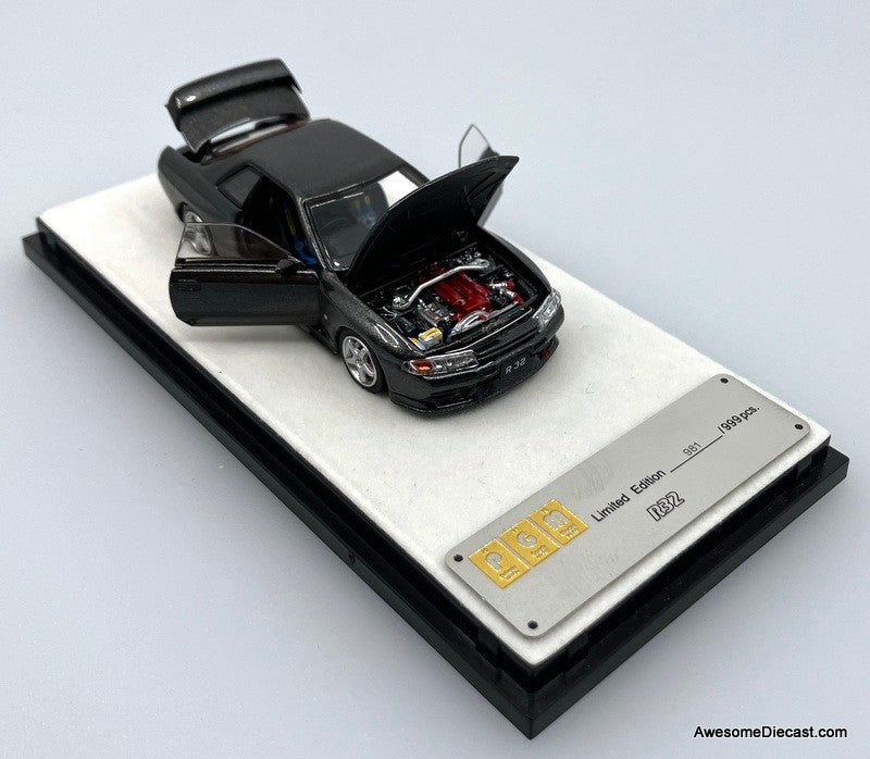 Nissan GTR R-32, Metallic Gray 1:64 Diecast Model Car by PGM
