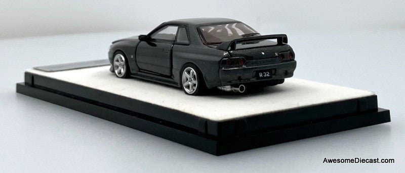 Nissan GTR R-32, Metallic Gray 1:64 Diecast Model Car by PGM