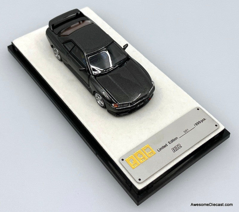 Nissan GTR R-32, Metallic Gray 1:64 Diecast Model Car by PGM