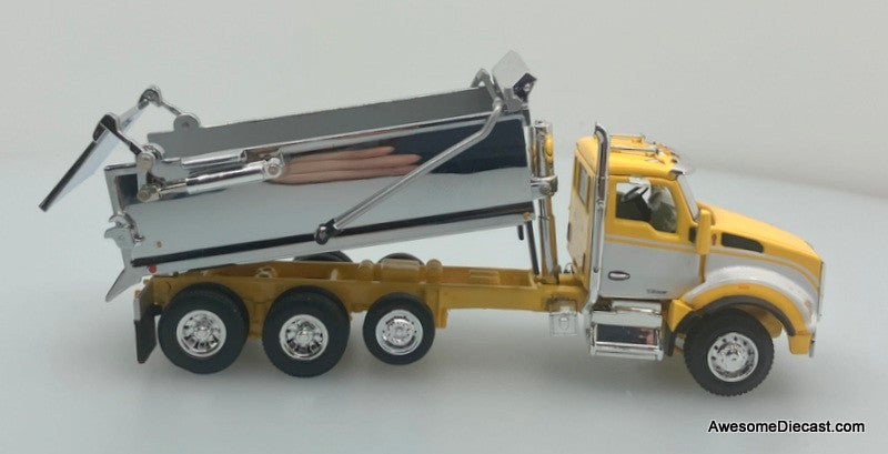 DCP by FG 1:64 Kenworth T880 Tri Axle w/Rogue Transfer Dump Body, Yellow/Chrome