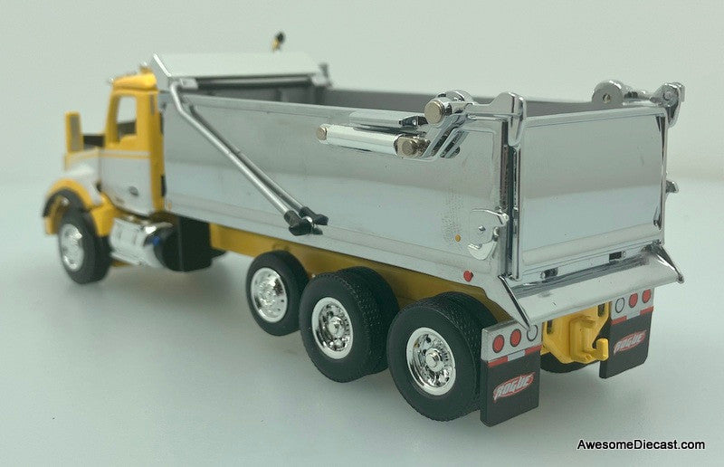 DCP by FG 1:64 Kenworth T880 Tri Axle w/Rogue Transfer Dump Body, Yellow/Chrome