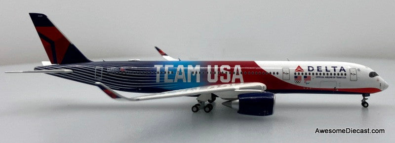 Airbus A350-900: Delta Airlines (N531DN) Team USA 1:200 Diecast Model Plane by Gemini 200