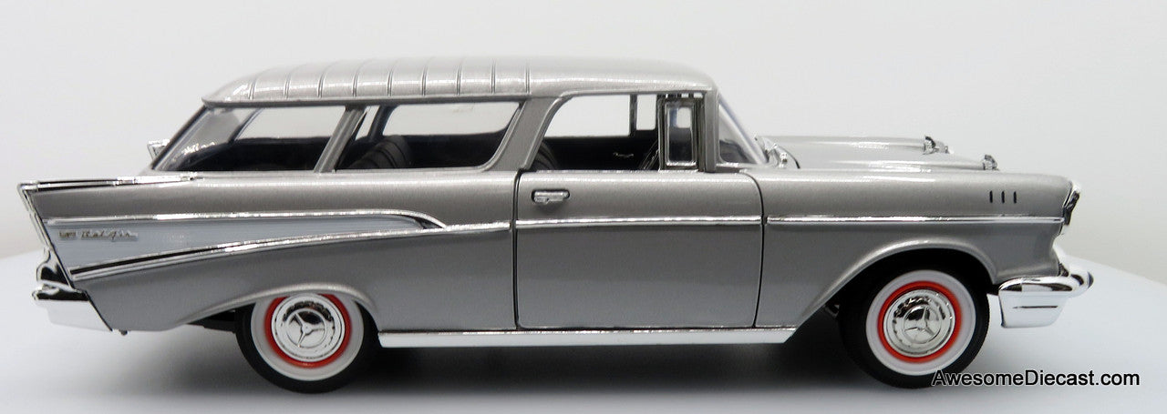 1957 Chevrolet Nomad, Silver 1:18 Die Cast Model Car by Road Signature