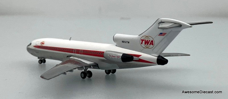 Boeing 727-100: (Trans World Airlines) TWA (Reg #N851TW) 1:400 Diecast Model Plane by Gemini Jets