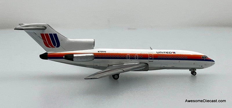 Boeing 727-100: United Airlines (Reg #N7001U) Saul Bass 1:400 Diecast Model Plane by Gemini Jets