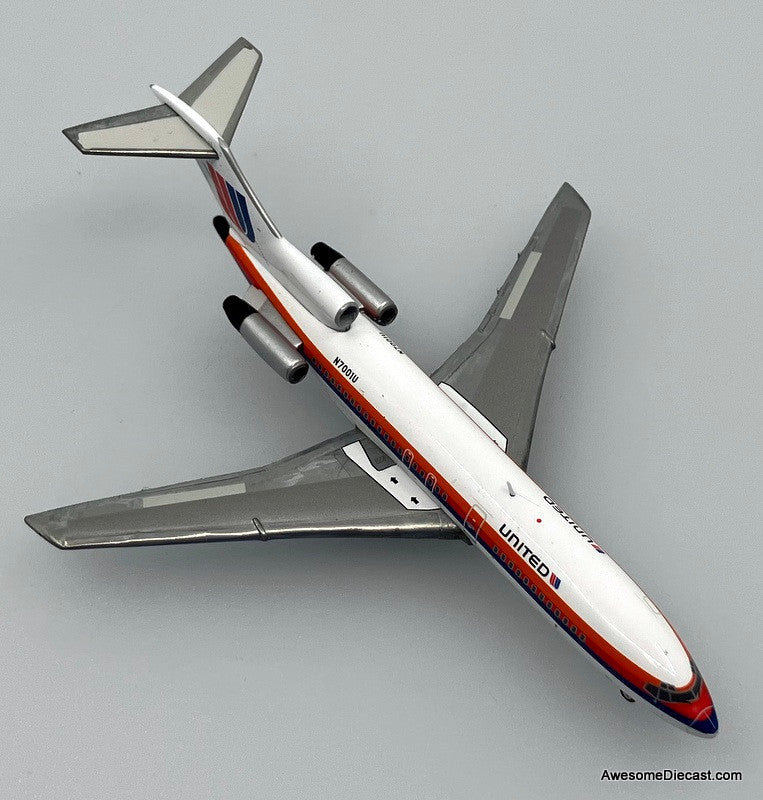 Boeing 727-100: United Airlines (Reg #N7001U) Saul Bass 1:400 Diecast Model Plane by Gemini Jets