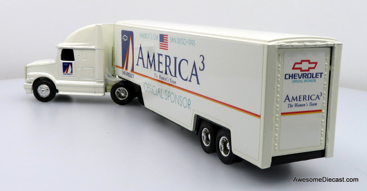 GMC Sleeper Cab w/ 53' Trailer: America³ 1:64 Diecast Model Truck by ERTL