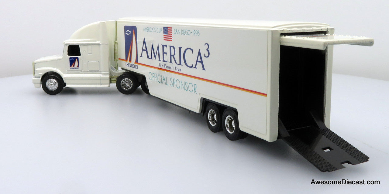 GMC Sleeper Cab w/ 53' Trailer: America³ 1:64 Diecast Model Truck by ERTL