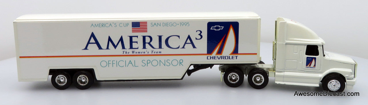 GMC Sleeper Cab w/ 53' Trailer: America³ 1:64 Diecast Model Truck by ERTL