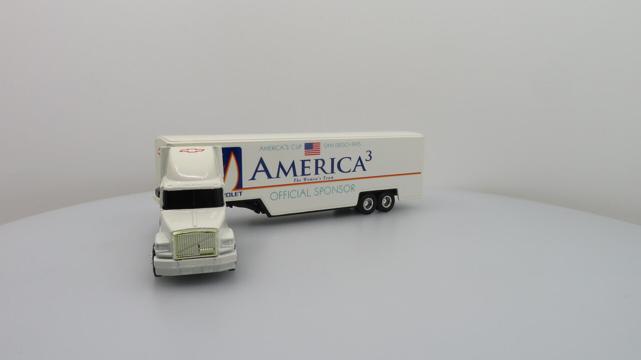 GMC Sleeper Cab w/ 53' Trailer: America³ 1:64 Diecast Model Truck by ERTL