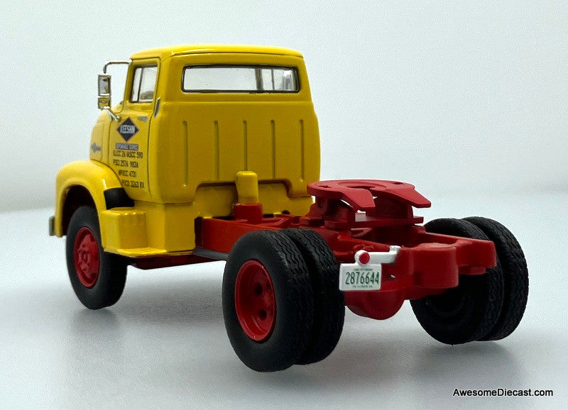 1955 Ford C-700 Day Cab w/Vintage Trailer: Keeshin Dependable Service 1:43 Diecast/ABS Plastic Model Truck by Altaya