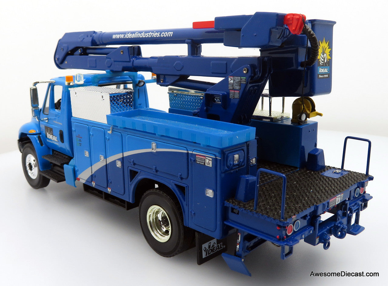 International 4400 Utility Truck Ideal, Blue 1:24 Diecast Model Truck by First Gear