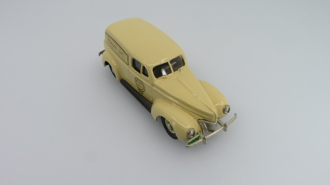 1940 Ford Sedan Delivery, Beige 1:43 White Metal Model Car by The Brooklin Collection