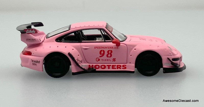 Porsche 993 #98 Hooters Matte Pink 1:64 Diecast Model Car by Model M