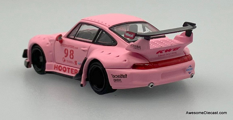 Porsche 993 #98 Hooters Matte Pink 1:64 Diecast Model Car by Model M