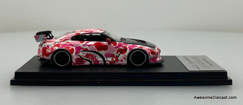Nissan GTR R-35 LB Pink Tokyo Custom 1:64 Diecast Model Car by My Model Collect