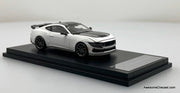 2024 Ford Mustang Dark Horse, Crystal White/Black 1:64 Diecast Model Car by DCM