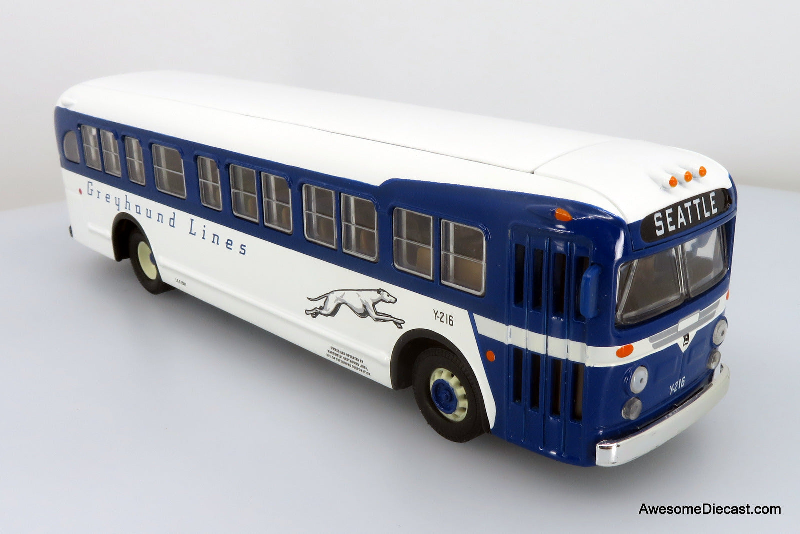 GM 4515 Coach Bus: Northwest Greyhound Lines - 1:50 Diecast Model Bus by Corgi