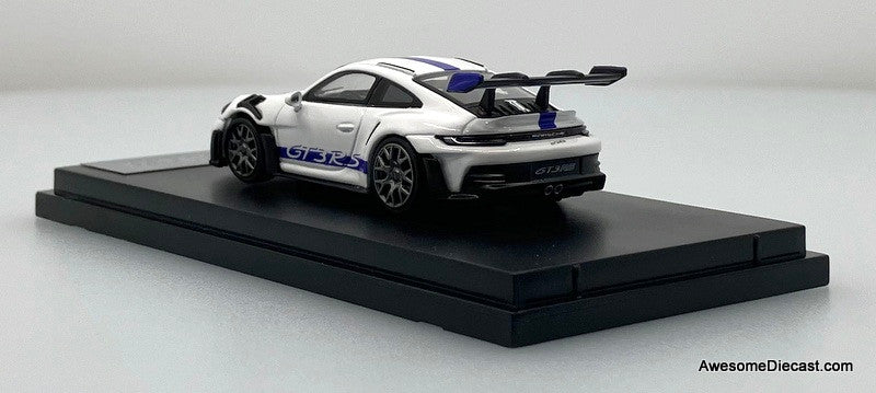 Porsche 911 GT3 RS (992), White 1:64 Diecast Model Car by TPC