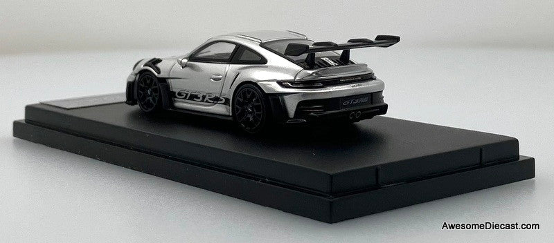 Porsche 911 GT3 RS (992), Silver 1:64 Diecast Model Car by TPC