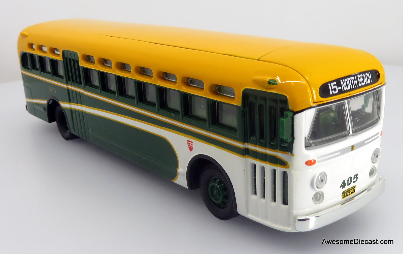 GM 4502 Transit Bus: San Francisco Market St. Railway - 1:50 Diecast Model Bus by Corgi