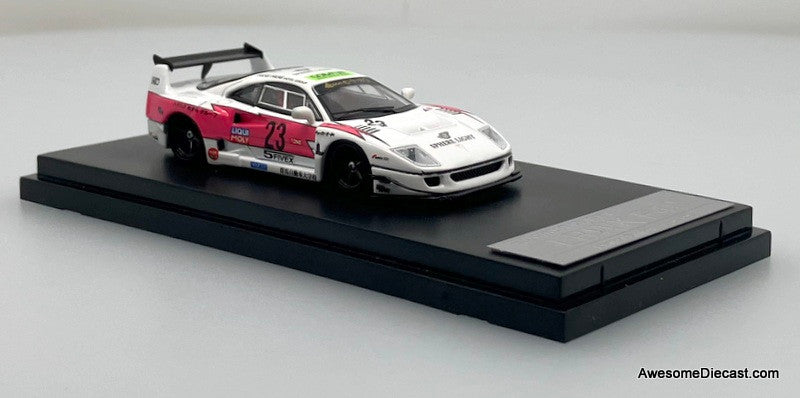 Ferrari F40 LBWK #23, White/Pink 1:64 Diecast Model Car by Ghost Player