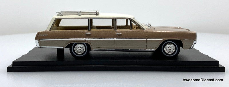 1964 Pontiac Safari, Saddle Bronze Metallic/Cream Roof 1:43 Resin Cast Model Car by Goldvarg Collection