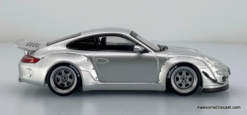 Porsche 997 RWB, Silver 1:43 Diecast Model Car by IXO
