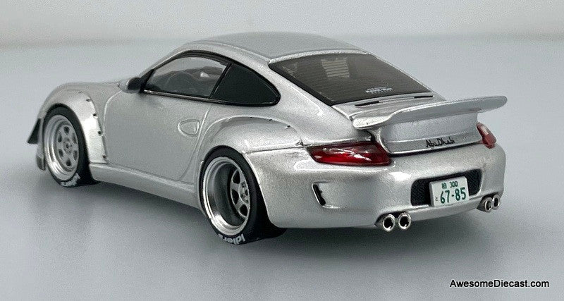 Porsche 997 RWB, Silver 1:43 Diecast Model Car by IXO