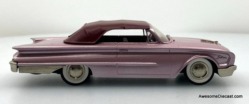 1960 Ford Skyliner Convertible (Roof Up), Lilac 1:43 White Metal Model Car by The Brooklin Collection