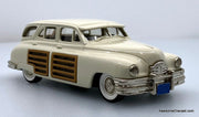 1948 Packard Station Wagon, Cream/Wood Trim 1:43 White Metal Model Car by The Brooklin Collection