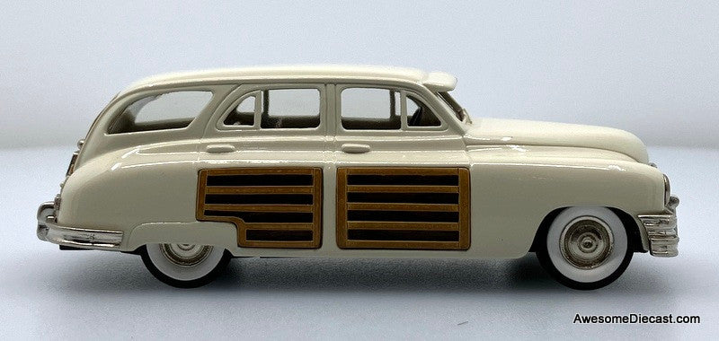 1948 Packard Station Wagon, Cream/Wood Trim 1:43 White Metal Model Car by The Brooklin Collection