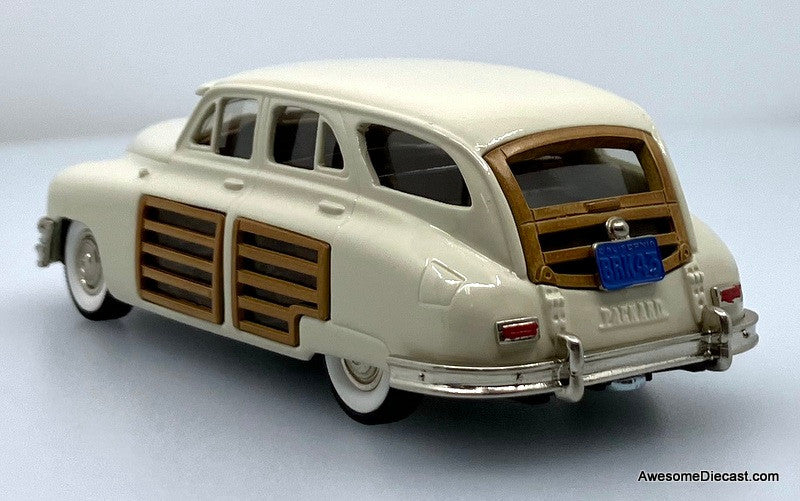 1948 Packard Station Wagon, Cream/Wood Trim 1:43 White Metal Model Car by The Brooklin Collection