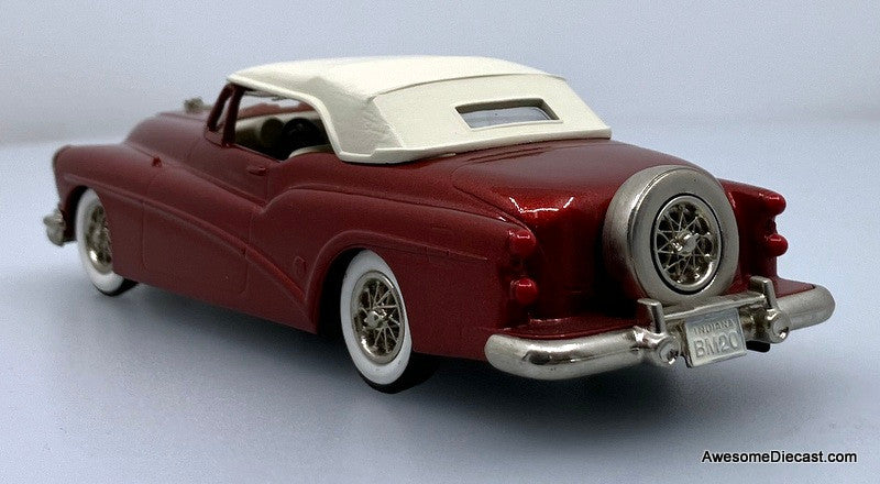 1953 Buick Skylark Convertible, Metallic Red 1:43 White Metal Model Car by The Brooklin Collection