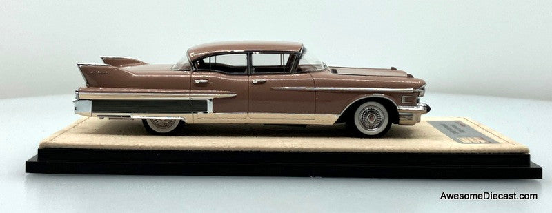 1958 Cadillac Fleetwood Sixty Special, Meridian Taupe Metallic 1:43 Resin Cast Model Car by Stamp Models