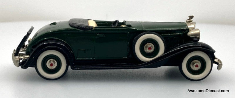 1932 Packard Light 8 Convertible, Green 1:43 White Metal Model Car by The Brooklin Collection
